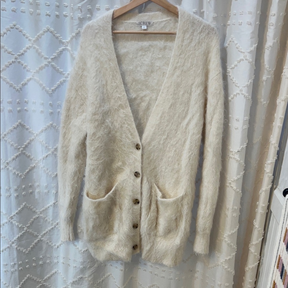 J. Crew Women's Alpaca Blend Cream Cardigan